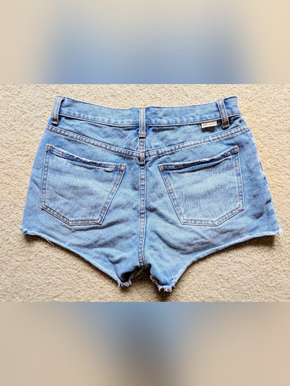 Billabong Light Blue Denim Distressed Cutoff Shorts 26